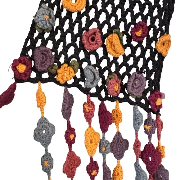 Rare Vintage Vivienne Tam Crochet Scarf - Picture 10 of 14